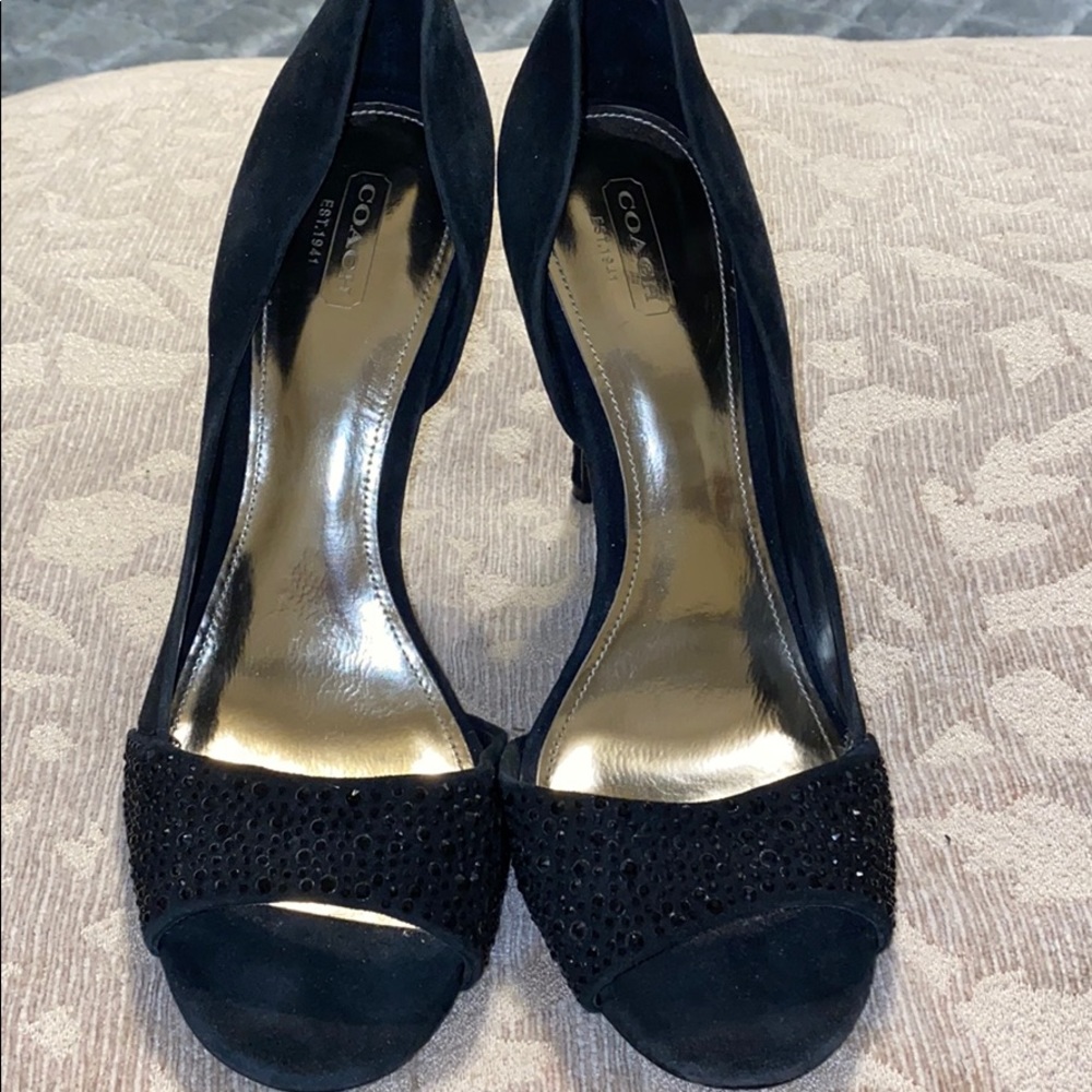Coach shoes size 9 1/2 suade black